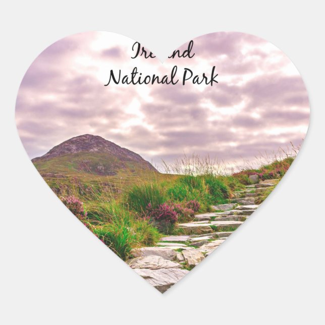 Ireland National Park Heart Sticker (Front)
