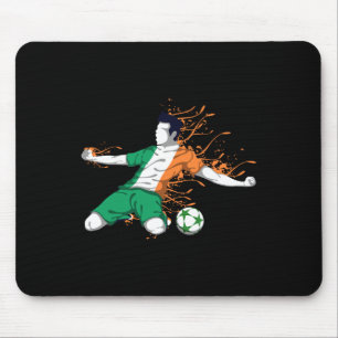 Ireland National Soccer - Irish Flag Footbyll Love Mouse Mat