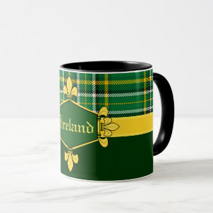 Ireland National Tartan, Customise with name Mug
