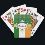Ireland National Tartan,flag, Customise with name Playing Cards<br><div class="desc">Image is from the art,  design and photo collection of Danaru</div>