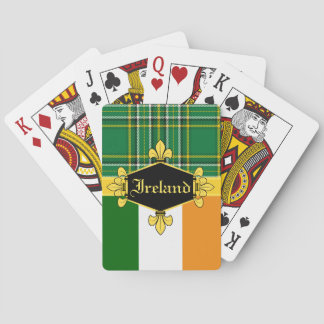 Ireland National Tartan,flag, Customise with name Playing Cards