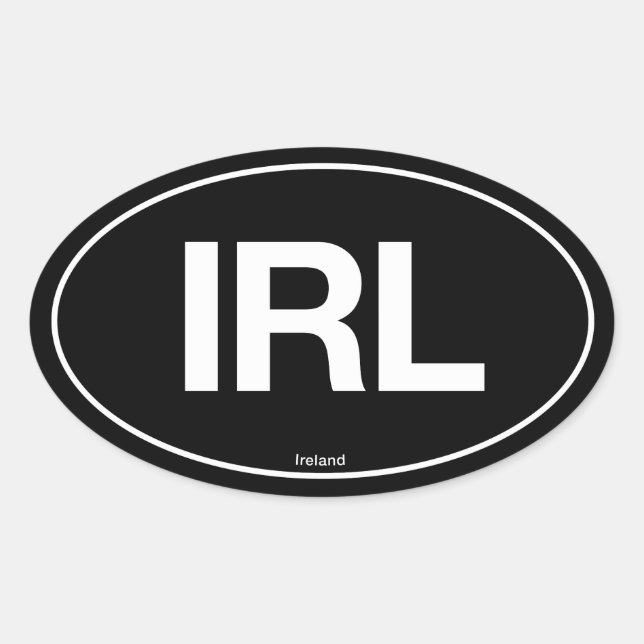 Ireland Oval Oval Sticker (Front)