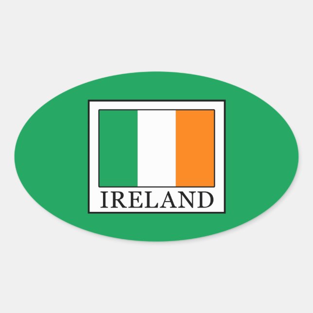 Ireland Oval Sticker (Front)