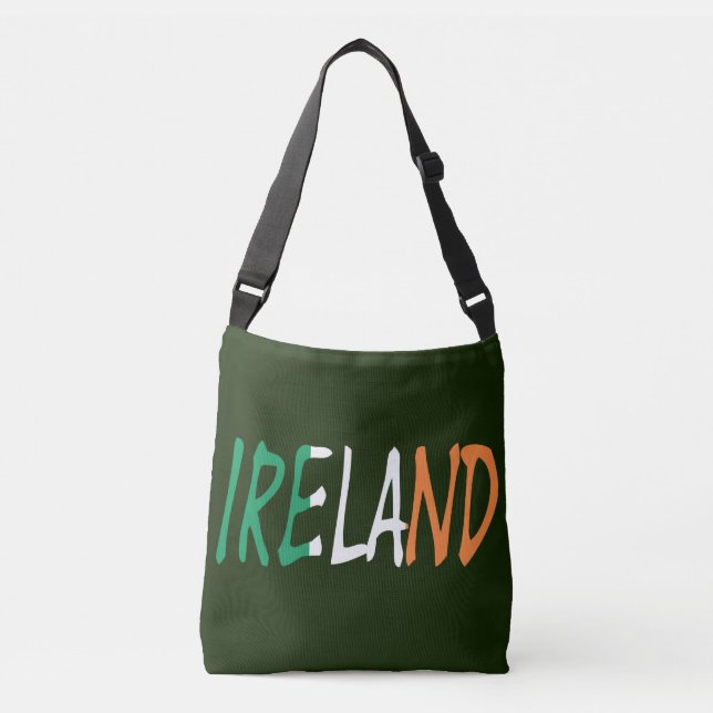 Ireland overlaid on Irish Flag cbbcnt Crossbody Bag (Front)