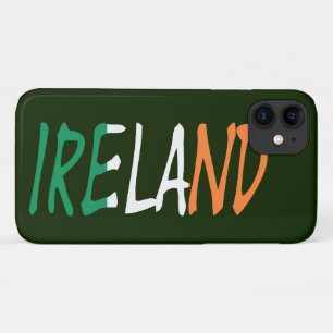 Ireland overlaid on Irish Flag iphcnt iPhone 11 Case