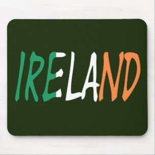 Ireland Overlaid on Irish Flag mpt Mouse Mat