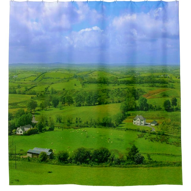 Ireland Pastures Shower Curtain (Front)
