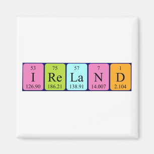 Ireland periodic table name magnet