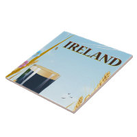 Ireland pint landscape travel poster