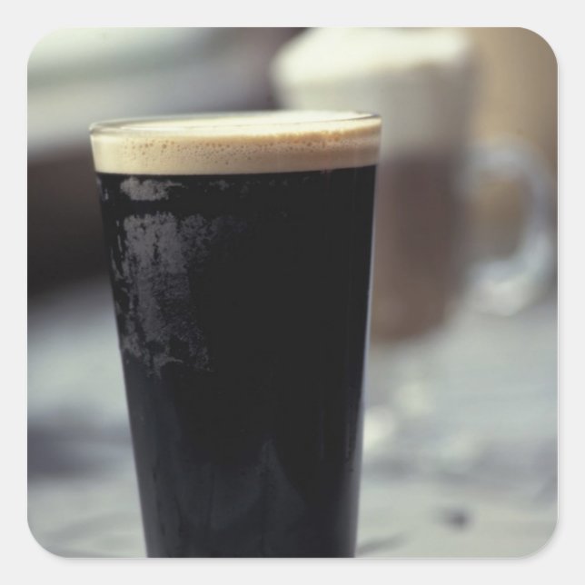 Ireland. Pint of stout. Square Sticker (Front)