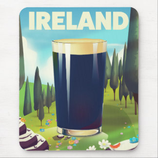 Ireland Pint Travel poster Mouse Mat