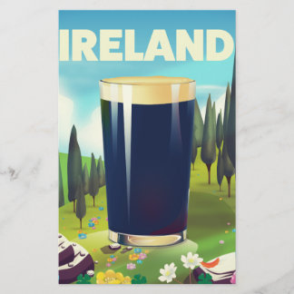 Ireland Pint Travel poster Stationery