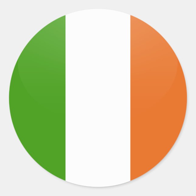 Ireland quality Flag Circle Classic Round Sticker (Front)