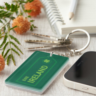 Ireland Road Sign Key Ring