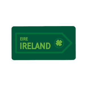 Ireland Road Sign Label