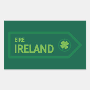Ireland Road Sign Rectangular Sticker
