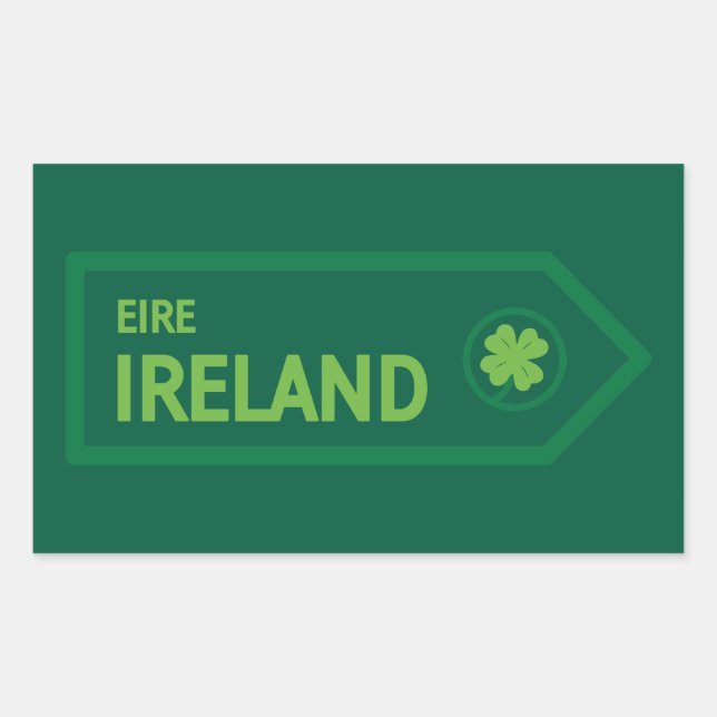 Ireland Road Sign Rectangular Sticker (Front)