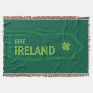 Ireland Road Sign Throw Blanket