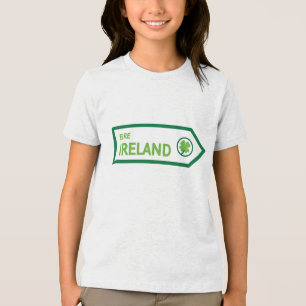 Ireland Road Sign Tri-Blend Shirt