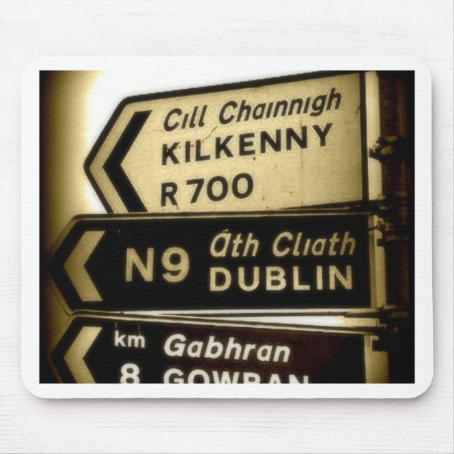 Ireland Roadside Signs Mouse Mat (Front)
