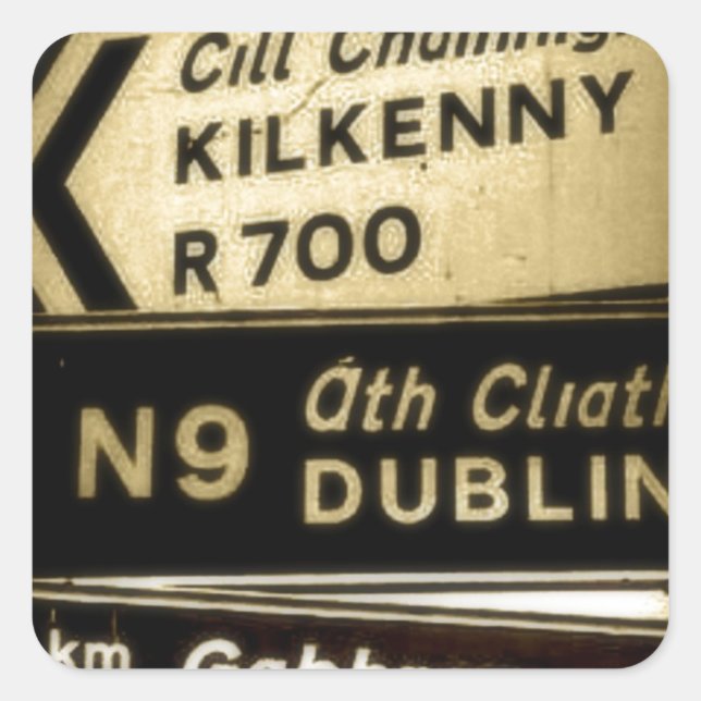 Ireland Roadside Signs Square Sticker (Front)