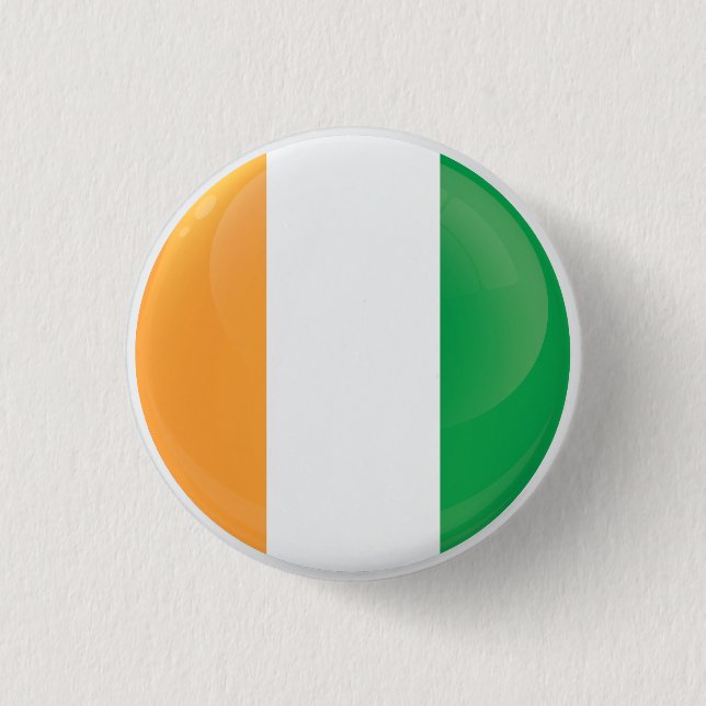 Ireland  Round Icon Flag 3 Cm Round Badge (Front)
