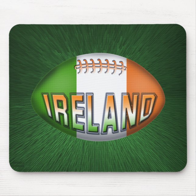 Ireland Rugby Ball Mouse Mat (Front)