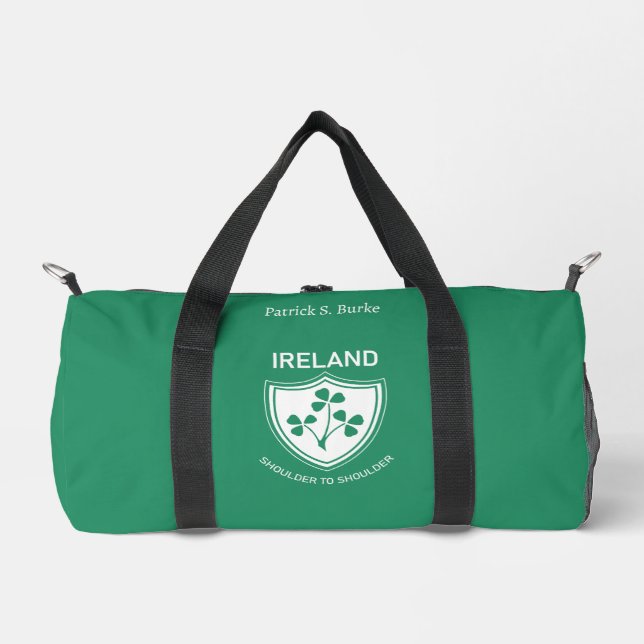 IRELAND Rugby - Irish Rugby Personalised Duffle Bag (Front)
