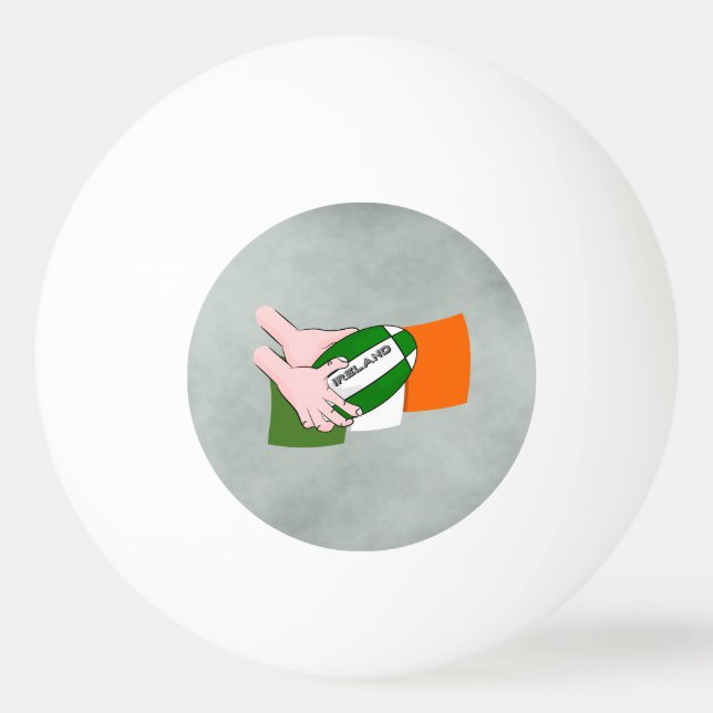 Ireland Rugby Team Supporters Flag With Ball (Front)