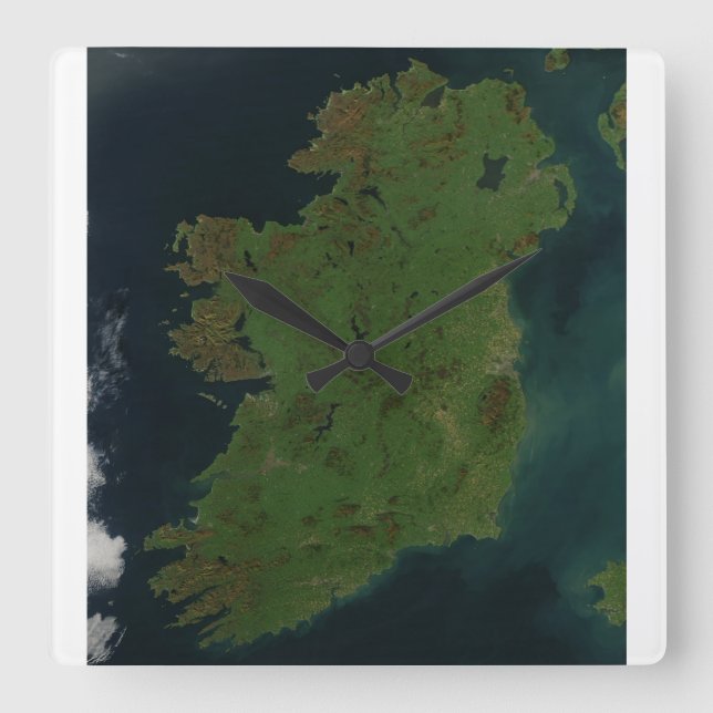 Ireland Satellite Map Clock (Front)
