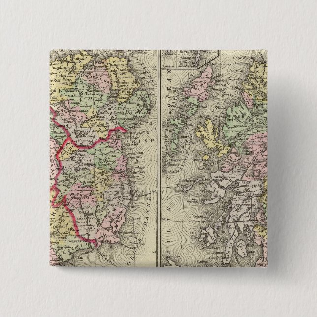 Ireland, Scotland 15 Cm Square Badge (Front)