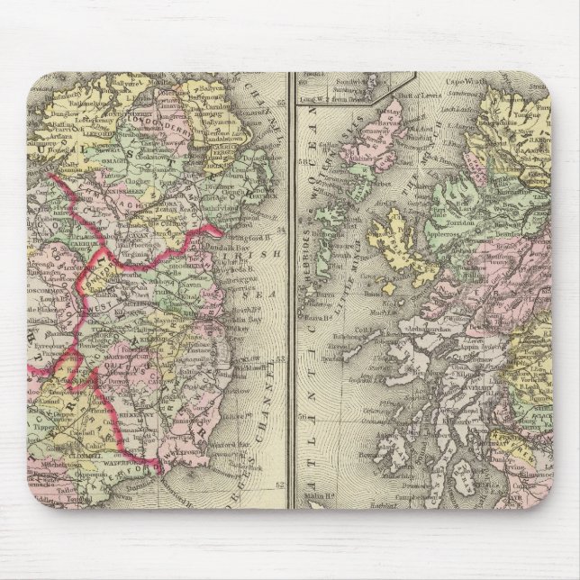 Ireland, Scotland Mouse Mat (Front)