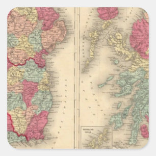 Ireland Scotland Square Sticker