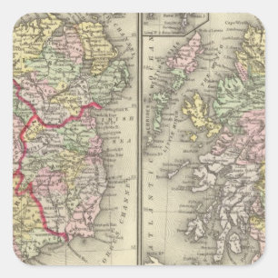 Ireland, Scotland Square Sticker