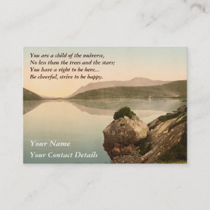 Ireland Sea Coast Motivational Desiderata Business Card