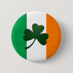 Ireland Shamrock Button