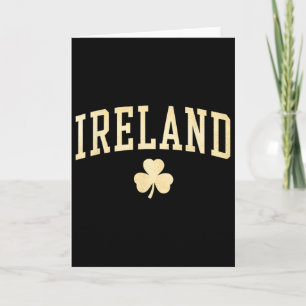 Ireland Shamrock Clover Irish Lucky Green Vintage Card
