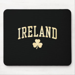 Ireland Shamrock Clover Irish Lucky Green Vintage Mouse Mat