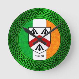 Ireland Shamrock Flag - Walsh Round Clock