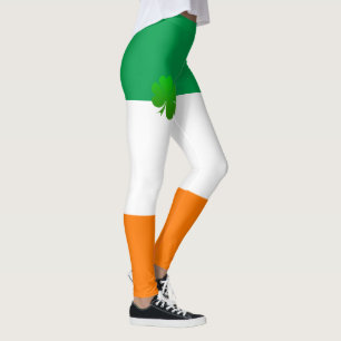Ireland & Shamrock, Irish Flag fashion / sports Leggings