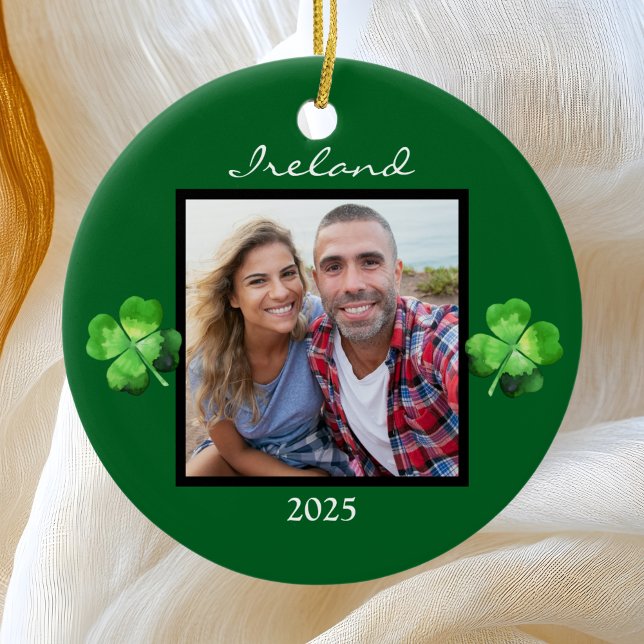 Ireland Shamrock Photo Ornament (Creator Uploaded)