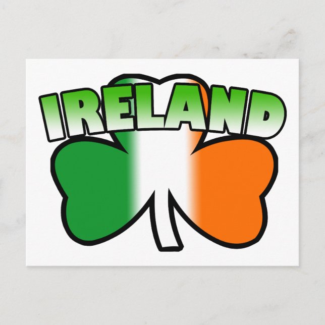 Ireland Shamrock Postcard (Front)