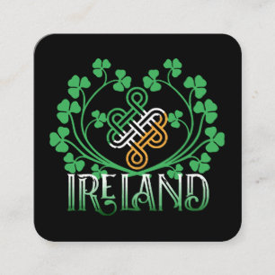 IRELAND SHAMROCK SQUARE BUSINESS CARD