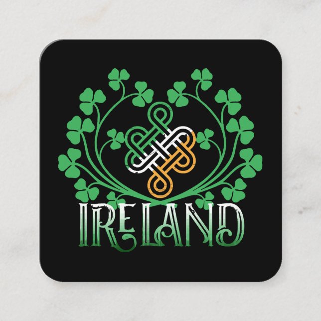 IRELAND SHAMROCK SQUARE BUSINESS CARD (Front)