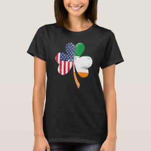 Ireland Shamrock St Patricks Day IRISH US FLAG Pre T-Shirt