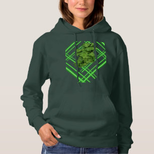 Ireland Shamrock Stripes by Kenneth Yoncich Hoodie