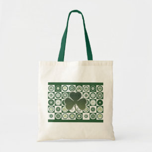 Ireland shamrocks tote bags