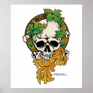 Ireland Skull Tattoo Poster
