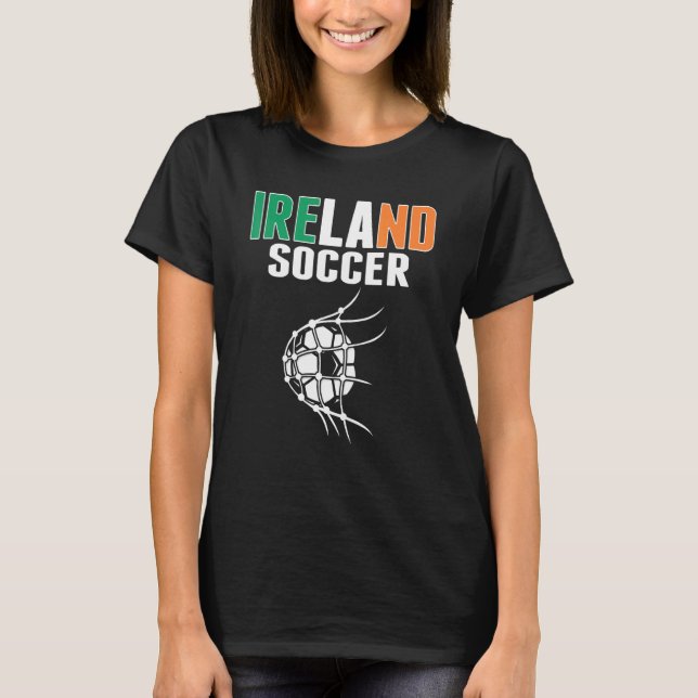 Ireland Soccer Ball In Net Goal  Irish Football Su T-Shirt (Front)