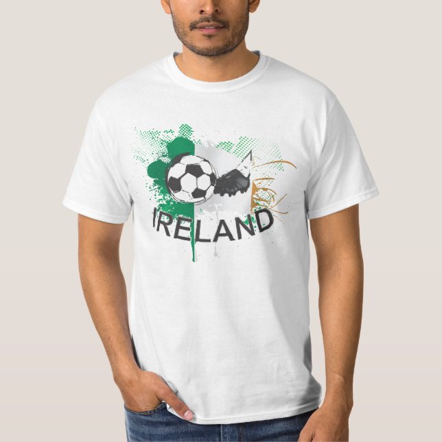 Ireland soccer Football and soccer cleat T-Shirt (Front)